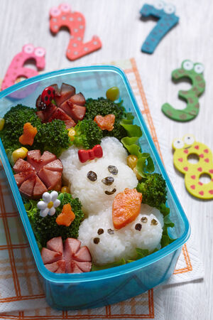 Bento box with school lunch for kidsの写真素材