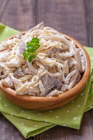Squid cheese saladの写真素材