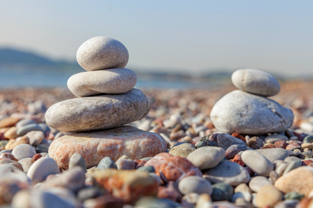 rocks on the coast of the Sea in the natureの写真素材