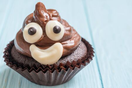 poop emoji cupcakesの写真素材