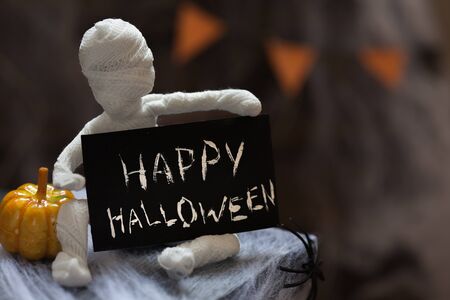 Halloween decoration on table
