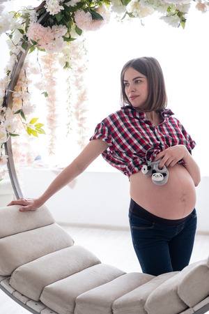 Beautiful pregnant womanの写真素材