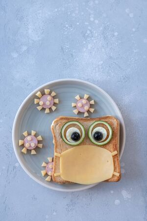 Funny sandwich for a childの写真素材