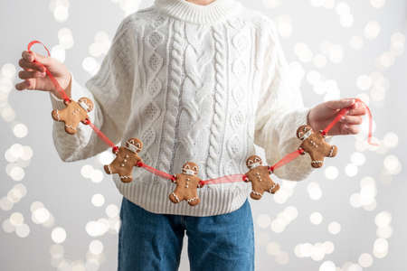 Stay home Christmas gingerbread men with a masks