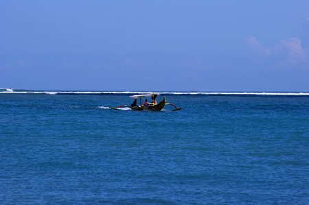 Sea landscapes of Bali at coast near to the city of Kutaの写真素材