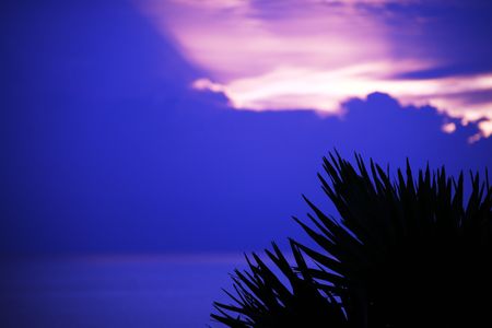 Sea sunset at sea coast of Phuket. Thailandの写真素材