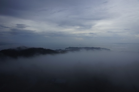 The mountains with jungle of island Langkawi.の写真素材