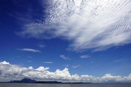 Hot South China sea washes coast Borneo.の写真素材