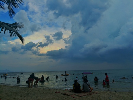 beauty  sunrise on the beachのeditorial素材