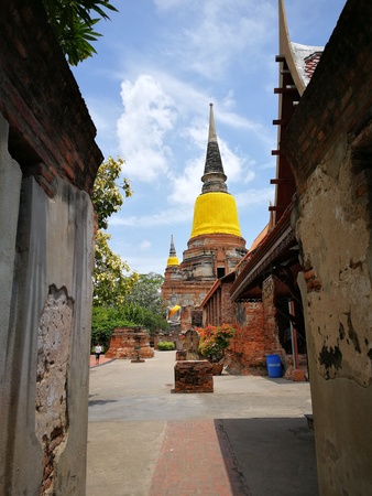A beautiful Thailand temples, pagodas and Buddha statute in old historical's Thailand country at "Ayutthaya" Province Thailand.のeditorial素材