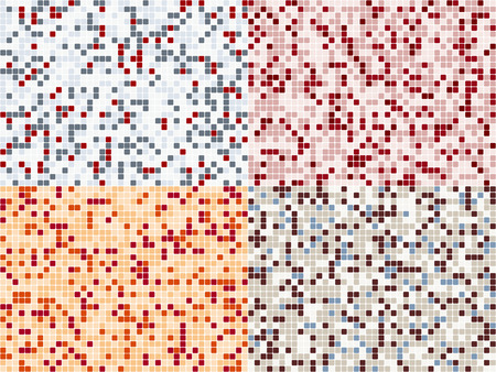 Tile mosaic (Seamless. Tiles Grouped On Colours)のイラスト素材