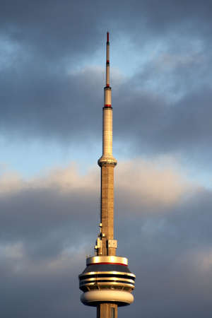 Toronto SN Tower sparkling at sunset 2のeditorial素材