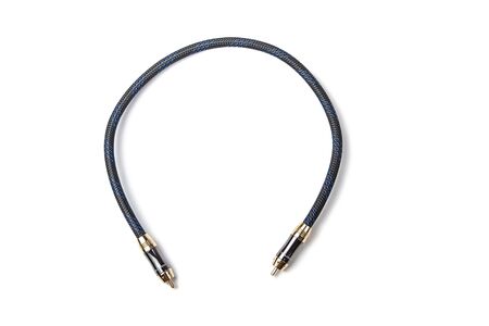 spdif digital audio coaxial cable Isolated on white background with shadow