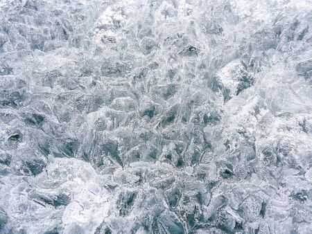 ice of lake baikal in springの写真素材