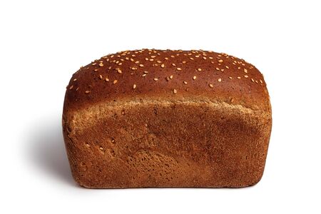 rye bread loaf isolatedの写真素材