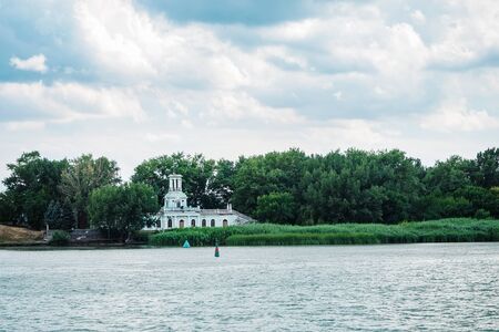 The pilot lighter station is a historic building on the bank of the Don River, where the first civil radio station of Russia was locatedの写真素材