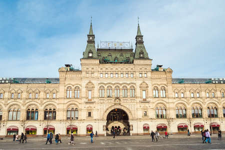 Moscow, Russia - March 16, 2020: State Department Store (GUM) on Red Squareのeditorial素材
