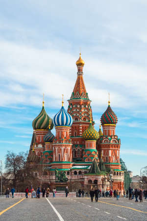 Moscow, Russia - March 16, 2020: St. Basil's Cathedral on Red Squareのeditorial素材