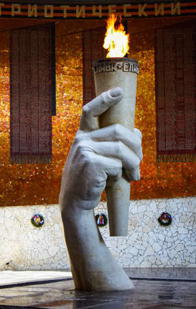 Volgograd, Russia - May 9, 2011: Eternal Flame at Mamayev Kurganのeditorial素材