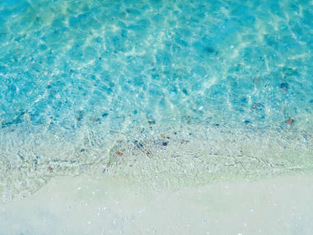 Sea shore - a beach with white sand, shells and stonesの写真素材