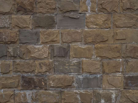 texture - wall decoration with large bricks. Backgroundの写真素材