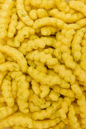 vertical food background: lentil chips with green onionsの写真素材