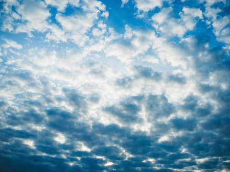 cloudy blue sky in the evening - backgroundの写真素材