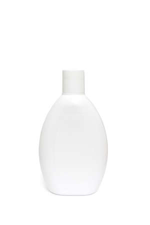 cosmetic lotion bottle isolated on whiteの写真素材