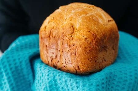 freshly baked cornbread with a crispy crustの写真素材