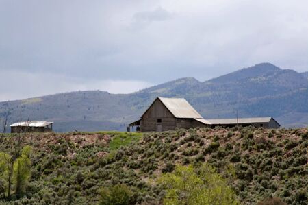 House Beneath Storm Cloudsの写真素材