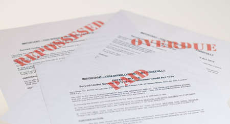 default Notices, (no genuine customer info, used)の写真素材