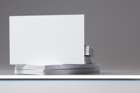 Blank Business cards to add own image in pileの写真素材