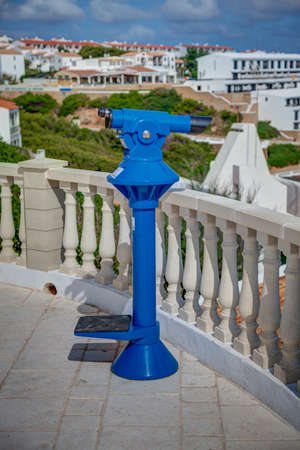 Blue telescope in menorcaの写真素材