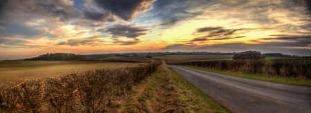 A large panarma of the Lincolnshire woldsの写真素材