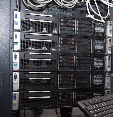 Server rack for small businessの写真素材