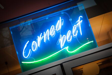 Corned beef deli signの写真素材