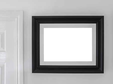 Wooden frame on wall