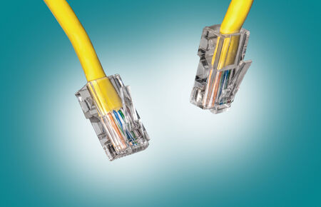 close upshot of lan cable networking