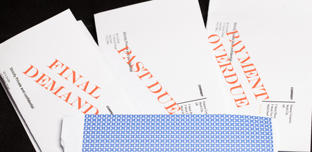 Collection of debt collection letters (no real customer info used!)の写真素材