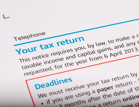 close up shot of a tax return