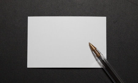 Business card Blank stack pictureの写真素材