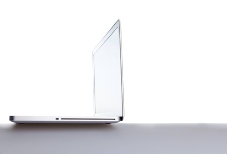 laptop with a clean background with space for copyの写真素材