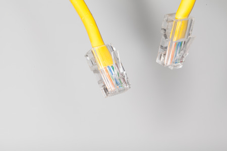 close upshot of lan cable networking