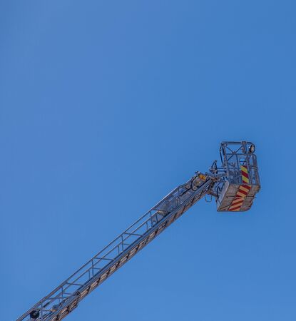 fire ladder with blue sky background