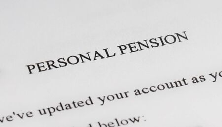 personal pension close up macro shotの写真素材