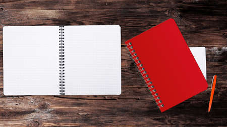 Desktop background. Notebook and penの写真素材
