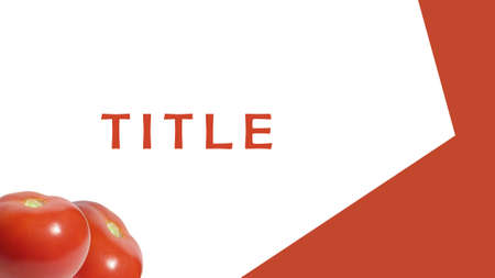 Two red juicy tomatoes. Design for any of your purposes. For  products, business cards, menus, brochures and any other advertisement.の写真素材