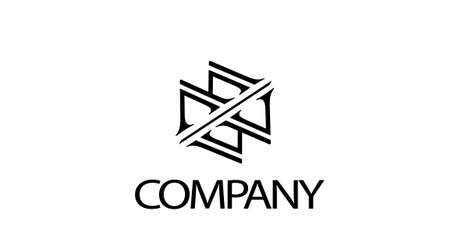 Logo for your company. The logo can be placed on both white and black backgrounds.の写真素材