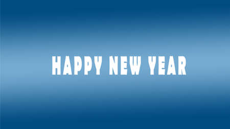 Happy New Year. Text on blue backgroundの写真素材