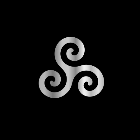Celtic Neopaganism triple spiral triskelionのイラスト素材